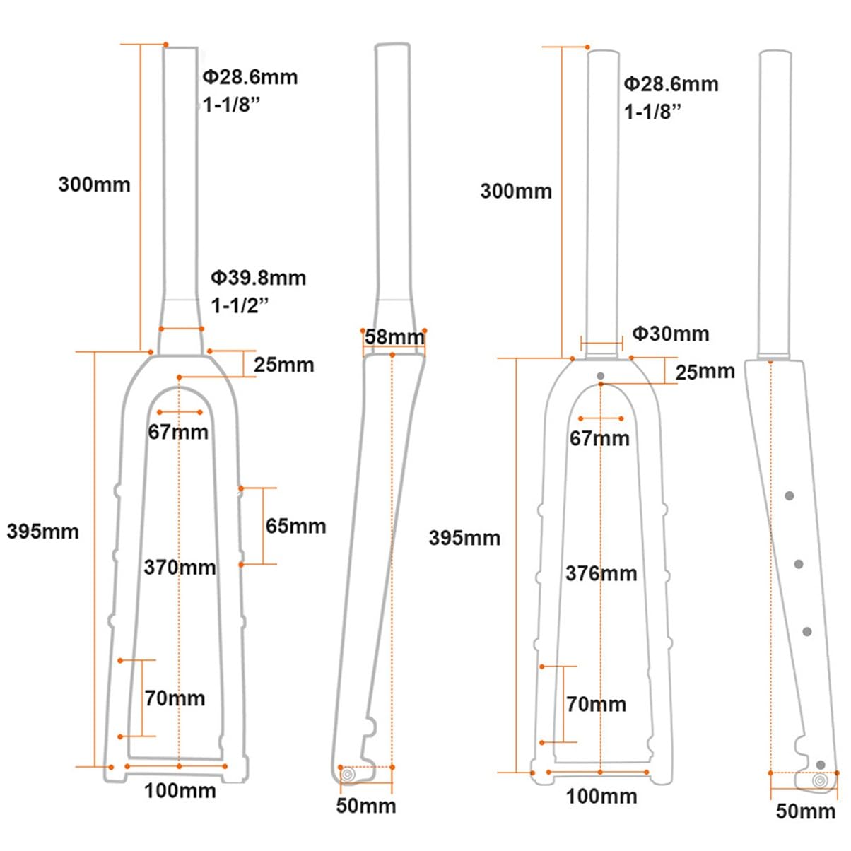 Amazon.co.jp: 700C グラベルフォーク カーボン フロントフォーク